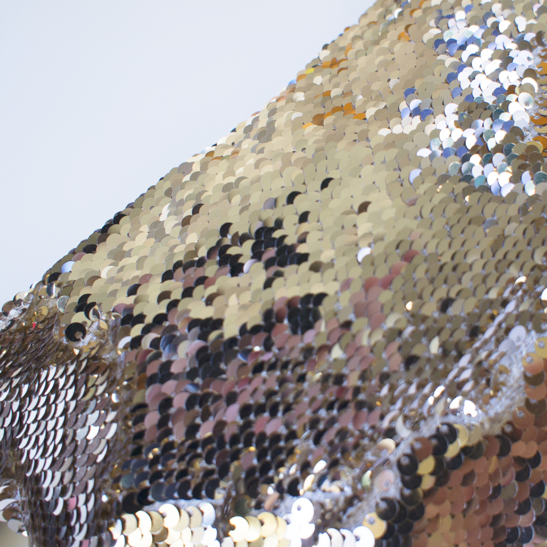 Handmade Gold Sequin Clutch Bag by the Bristol Seamstress